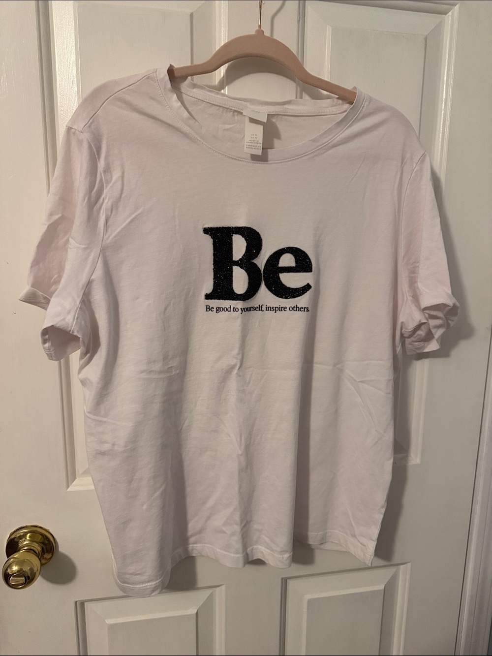 Be Embroidered White Graphic Tee - H&M
